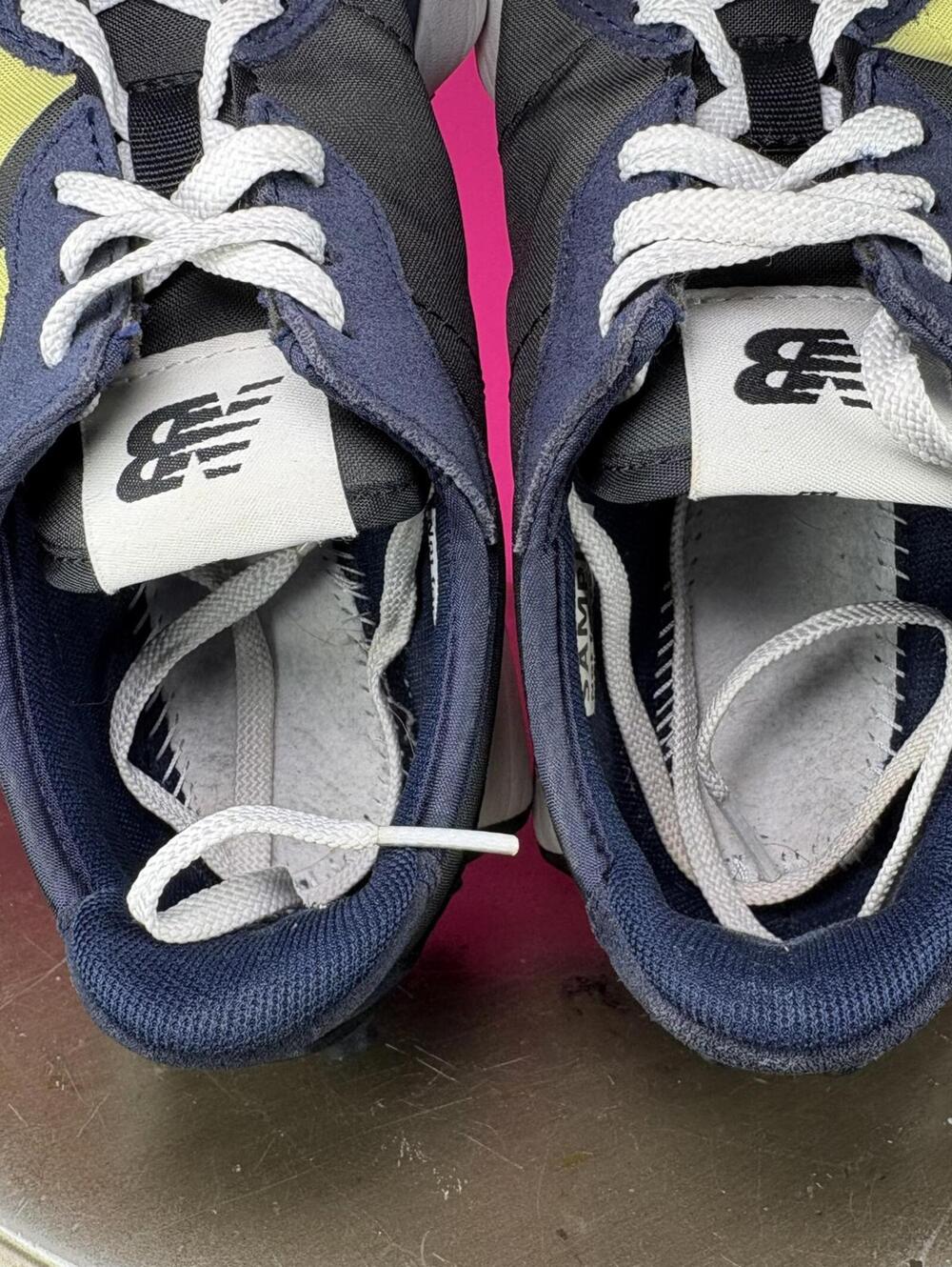 New Balance 327 Eclipse First Light Navy Blue Suede Black Nylon Sneaker US 7 - Picture 9 of 9